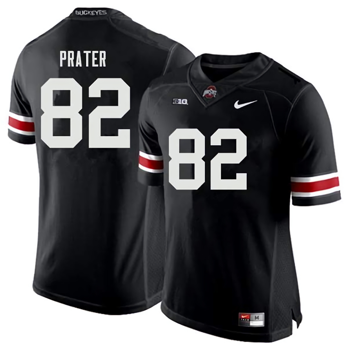 Garyn Prater Ohio State Buckeyes Men's NCAA #82 Nike Black College Stitched Football Jersey VKD7356EI